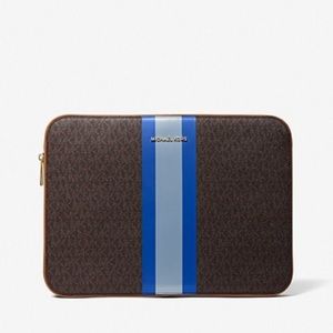 NWT | MICHAEL KORS JET SET LOGO STRIPE 13 IN LAPTOP CASE